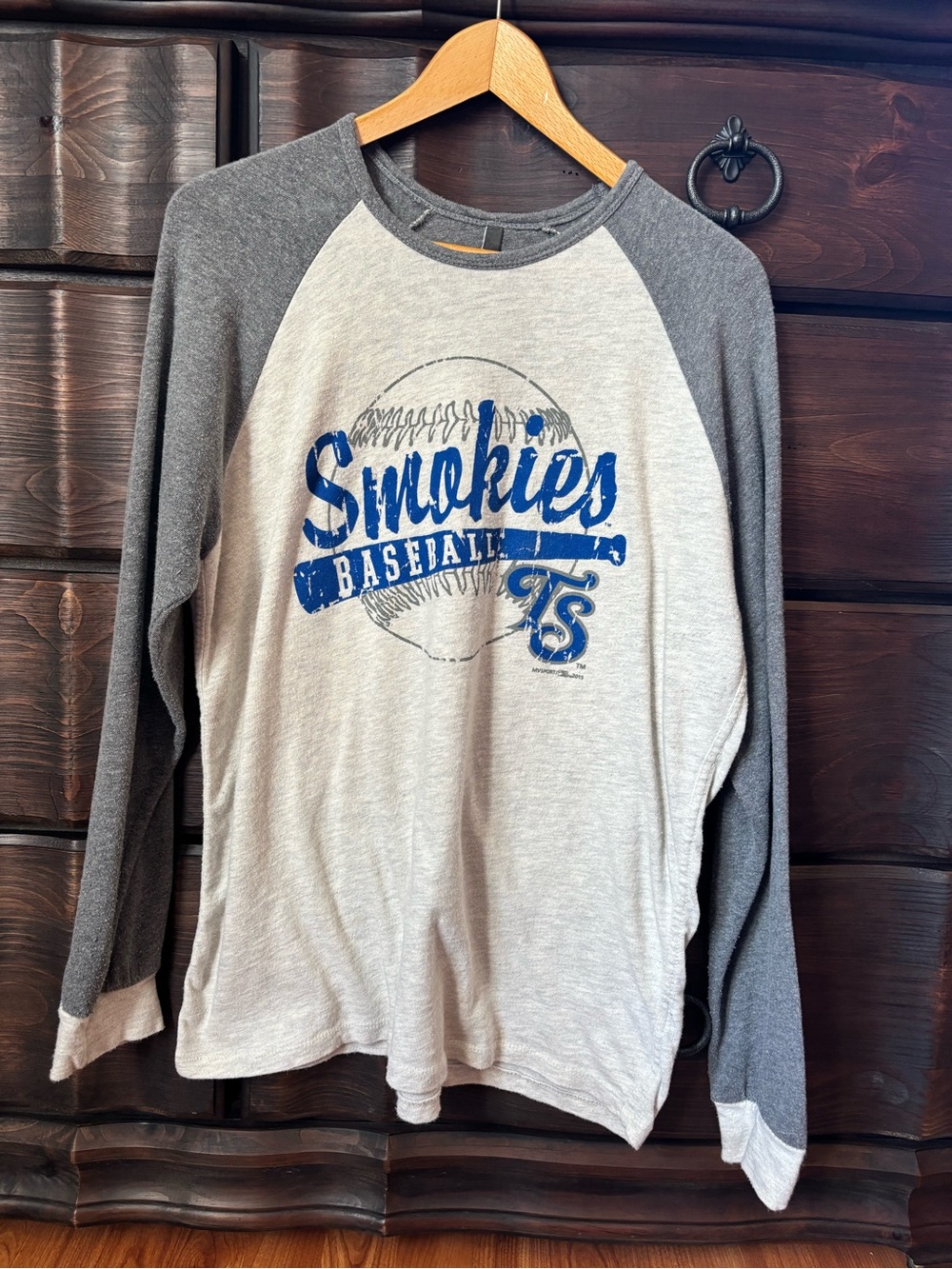 MV Sport Women’s Smokies Baseball Crew Sweater Long Sleeve Tee Shirt, Size XL